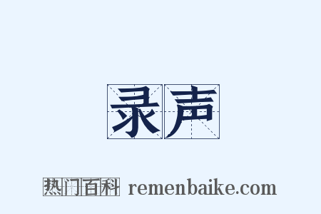 录声是什么意思的图片